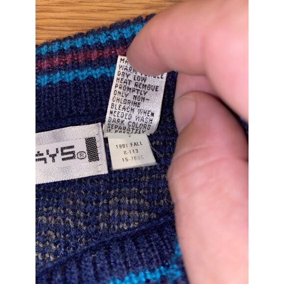 Vtg 1991 Saturdays NYC Mens Multicolored Abstract Sweater Mens Large - Picture 5 of 5